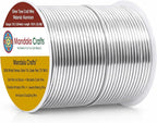 Mandala Crafts 18 Gauge Silver Tone Anodized Aluminum Craft Wire, 100 FT | by MandalaCrafts