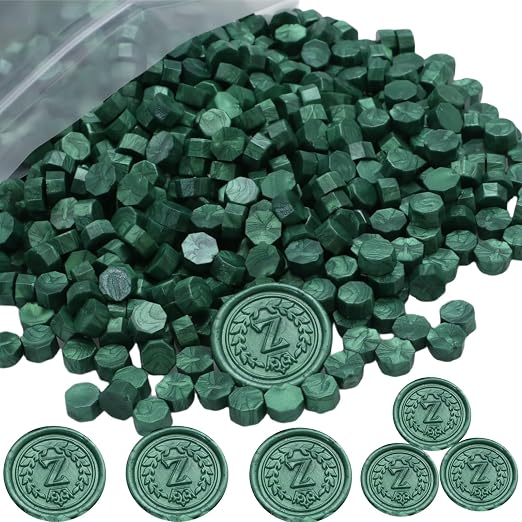 300Pcs Pine Green Sealing Wax Beads, Vintage Wax Seal Beads - Image 2