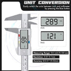 Electronic Digital Caliper, LCD | 0 to 6 inch inch/mm Conversion, Automatic - Image 2