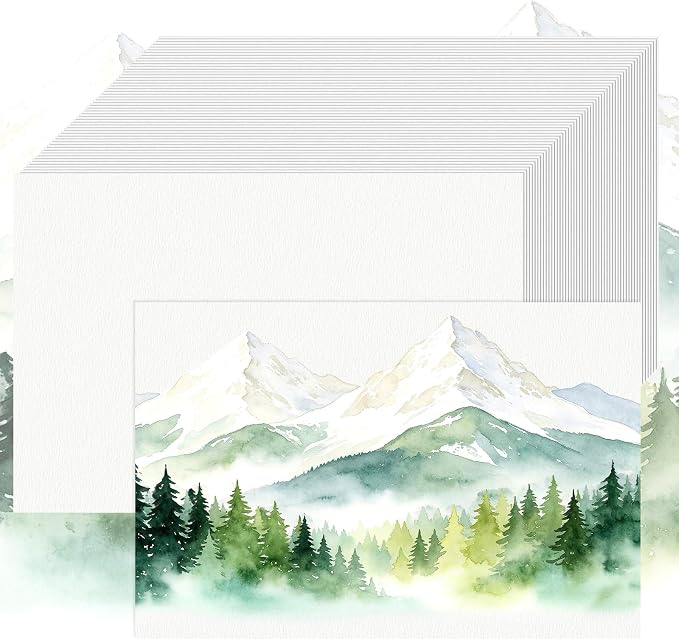 120 Sheets 4x6 Watercolor Paper Bulk, Cold Press Watercolor Paper Cards | 110 by WatercolorPaper