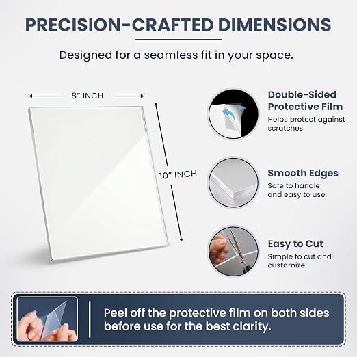 BARNWOODUSA Plexiglass Sheets for Replacement Picture Frame Glass - Image 3