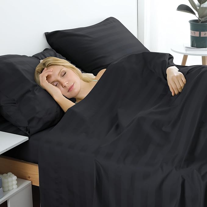 Cotton Twin Flat Sheet Only, 600 Thread Count 100% Egyptian Cotton Top Sheet - Image 6