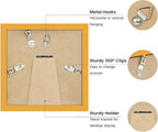 5x5 Picture Frame with Wavy Mat, Wooden Real Glass 5 x 5 Photo Frame - Image 4