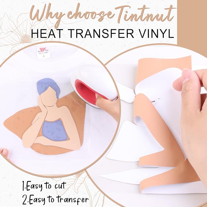 Tintnut Coke Toast Heat Transfer Vinyl, 10inx6ft Iron on Vinyl | Neutral boho - Image 3