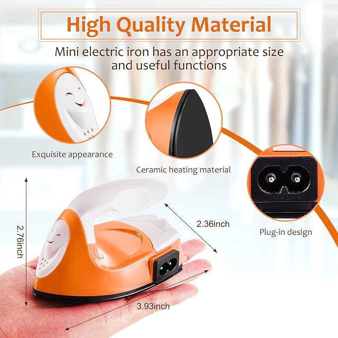 Honoson Mini Craft Iron Mini Heat Press Small Iron 3.93 x 2.36 x 2.76 in - Image 2