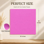 Lilac Large Felt Fabric 36" x 36", 1mm Stiff Felt Sheet, Nonwoven Fabric - Image 3