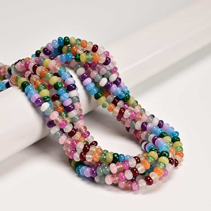 ICAI 4x6mm Natural Rondelle Beads – Loose Gemstone Spacers - Image 3