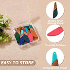 FASHEWELRY 20Pcs Wood Resin Charms Knife Shape Gothic Charms Halloween Wooden - Image 5