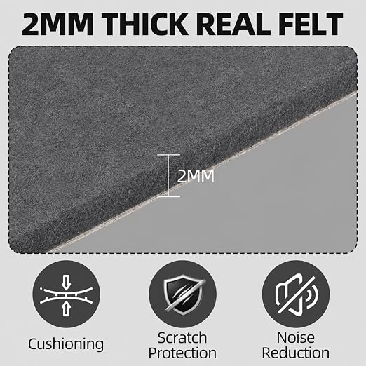 6PCS Large Self Adhesive Felt Sheet, 13.4"x10.8", 2mm Thick Stiff Felt Fabric - Image 3