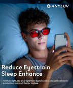 ANYLUV Blue Light Glasses Men Woman, Eye Strain Relief Eye Protection - Image 2
