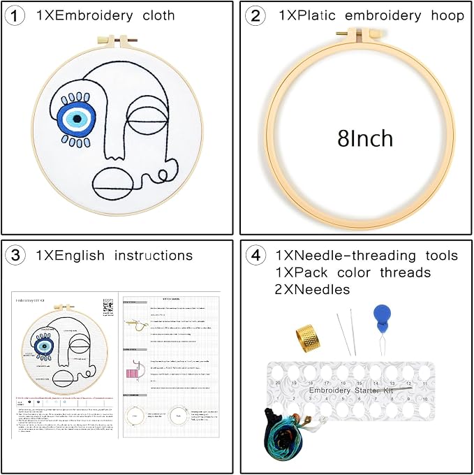 Beginner Embroidery Starter Kits, Abstract Embroidery Kits - Image 6