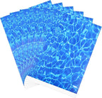 Telooco 6 Sheets Ripple Water Sticker, Ocean Diorama Supplies Paper, Self by Telooco