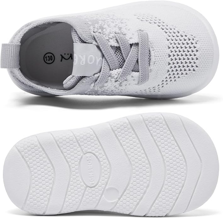 MORENDL Toddler Shoes Baby Walking Sock Shoes Infant Sneakers 0-4 Years Boy Girl Barefoot Tennis Shoe Non-Slip Brethable