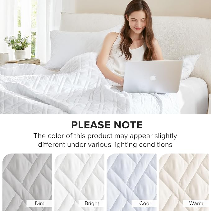 Comfort Spaces King Quilt Set Modern Reversible Diamond Coverlet King Bedding - Image 8
