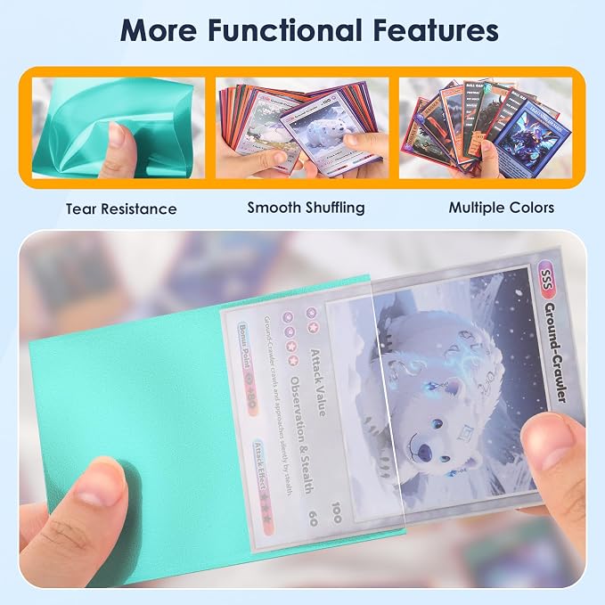 500 Pcs Card Sleeves for Trading Card, Matte Card Sleeves Deck Card Protectors - Image 4