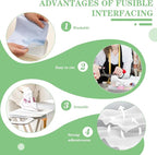Lightweight Interfacing Fabric for Sewing: Iron On Fusible Interfacing | 11.6" - Image 3