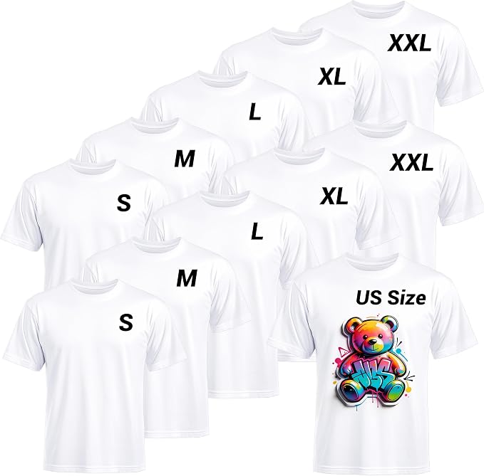 Joyclub White T Shirts Polyester Bulk Sublimation Blanks Wholesale Unisex Crew by Joyclub