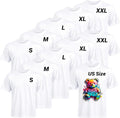 Joyclub White T Shirts Polyester Bulk Sublimation Blanks Wholesale Unisex Crew by Joyclub