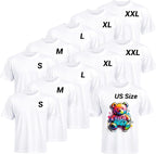 Joyclub White T Shirts Polyester Bulk Sublimation Blanks Wholesale Unisex Crew by Joyclub