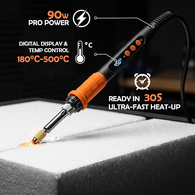 K KERNOWO Digital Hot Knife Foam Cutter, 500°C Max Heat Electric Craft Knife - Image 2