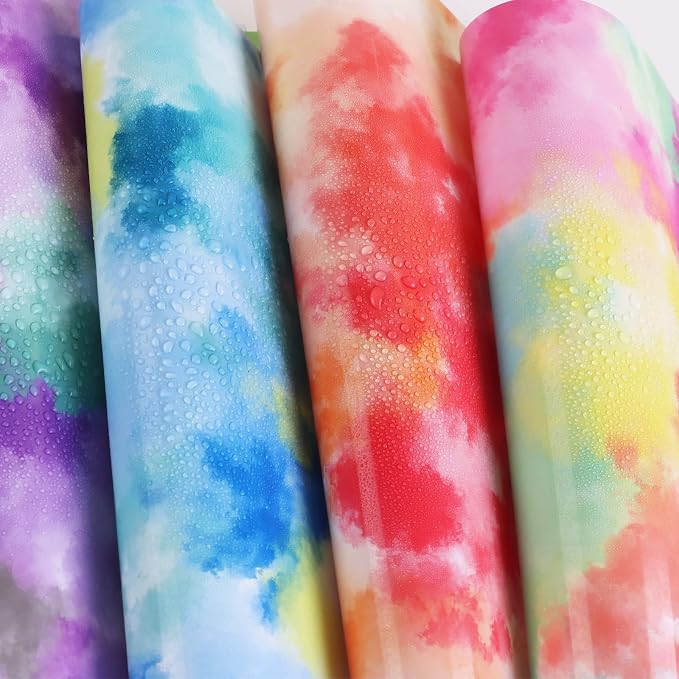 Tintnut Tie Dye Permanent Vinyl Roll 12 in x 5ft Easter Adhesive Vinyl | Clouds - Image 6