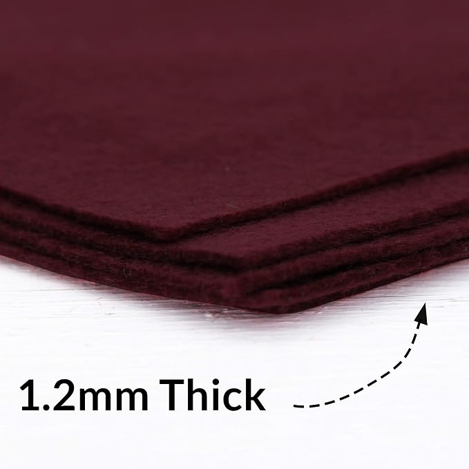Threadart Burgundy Premium Felt Sheets - Image 3