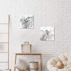 Abstract Bird Picture Wall Art: Animal Birds on Reed Artwork Painting on Canvas - Image 4
