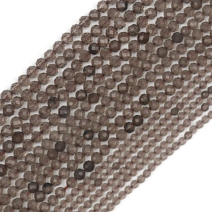 3mm 120pcs Smoky Quartz Tiny Gemstone Beads - Image 6