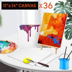 ESRICH Stretched Canvas for Painting 11x14 Inch, 36 Pack Blank Canvas -5/8 in - Image 2