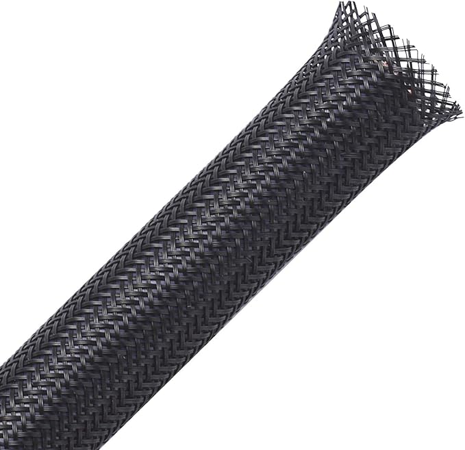 100ft - 3/8 inch PET Expandable Braided Sleeving – Black – Alex Tech Braided by AlexTech