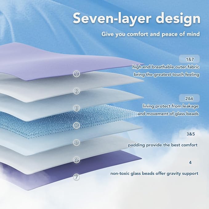 Topcee Weighted Blanket Soft Cooling Heavy Blanket Sleeping, Apply to 240-260 - Image 6