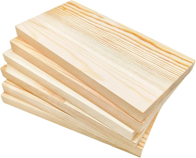 6PCS Rectangle Wood Boards Unfinished Wood Blocks - Image 5