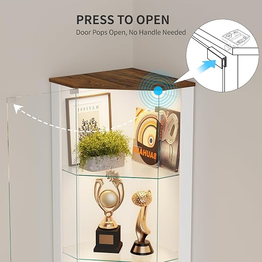 HNEBC 69" Tall Curio Display Cabinet - Image 4