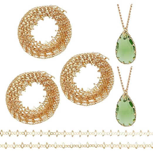 PH PandaHall 3.2 Yards 18K Gold Plated Gallery Wires, Jewelry Bezel Strip by PHPandaHall