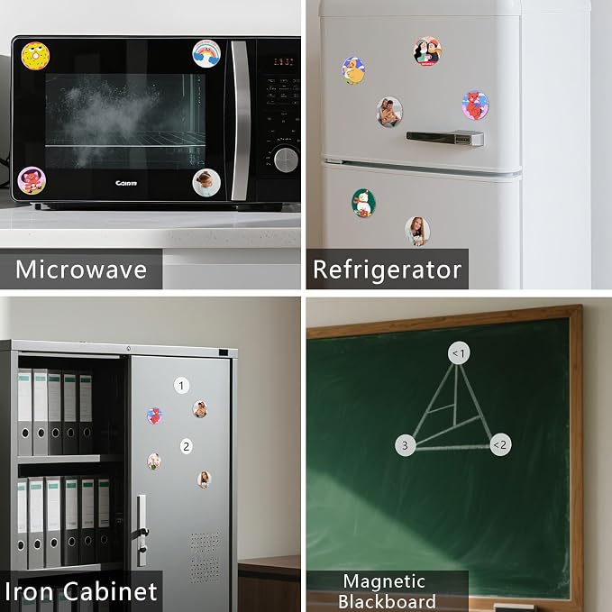 40 Pcs Sublimation Magnets Custom Round Fridge Magnets Personalized Sublimation - Image 5