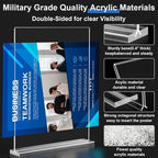 Acrylic Sign Holder 8.5 x 11, 10 Pack Clear Sign Holder Double Sided Table Menu - Image 2