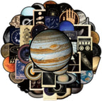50Pcs Transparent Astronomy Stickers - Image 2