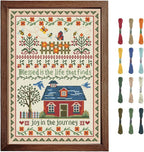 FREEBLOSS Cross Stitch Wall Hanging Kits Stamped Embroidery Starter Kits Pre by FreeandCreativeCraftsArt