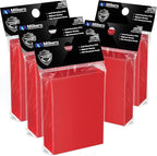 500 Counts Red Card Sleeves, Matte Sleeve Deck Card Protectors, Trading Card by Mlikero
