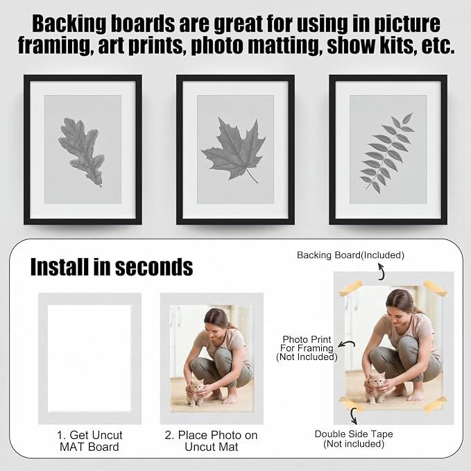 Frienda 100 Pack White Foam Board Foam Poster Boards - Image 5