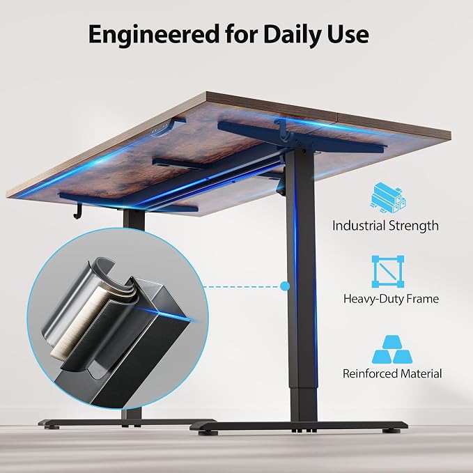 Agilestic Electric Standing Desk, 55 x 28 Inches Height Adjustable Desk - Image 5