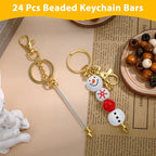 24Pcs Beadable Keychain Bars Bead Keychain Making Kit Blank Keychains Beaded - Image 5