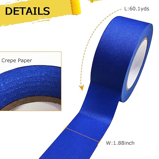 SmaringRobot Premium Blue Painters Tapes, Paint Tape, No Residue & Easy Removal - Image 2
