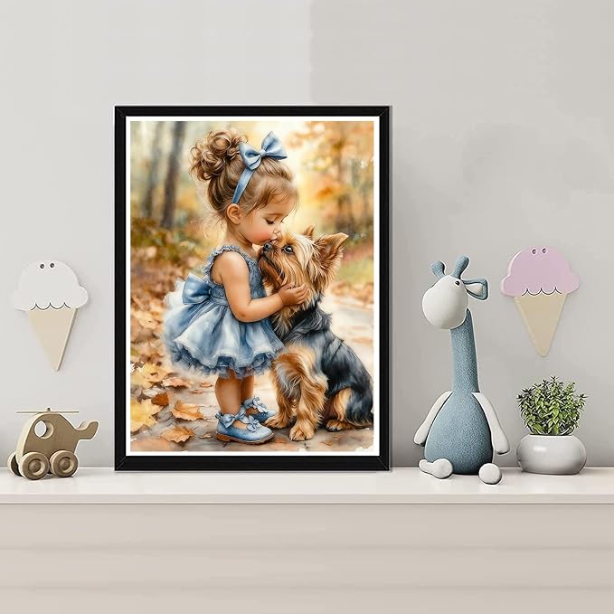 EIBEILI Diamond Art Kits for Adults, Girl and Dog Diamond Painting Kits for - Image 3