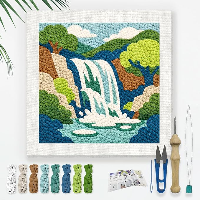 Doodlream Mountain Waterfall Landscape Needle Kit by Doodlream