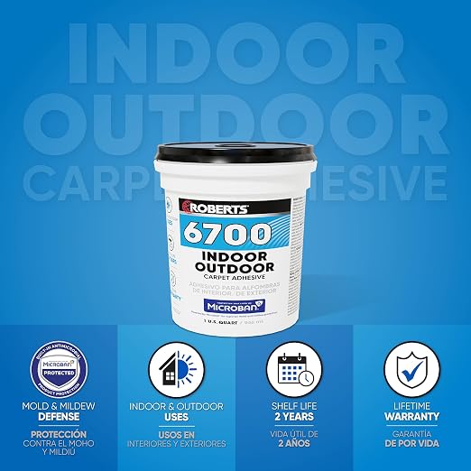 ROBERTS 6700-0 1 Quart Indoor/Outdoor Carpet/Artificial Turf Adhesive - Image 2