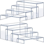 Acrylic Risers 8 Pcs – Clear Rectangular Display by Unknown