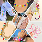 LIS HEGENSA 1300 Pcs DIY Childrens Crafts Beads Friendship Bracelet Kit - Image 7