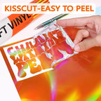 WRAPXPERT Holographic Vinyl Roll Orange, Holographic Permanent Vinyl Orange - Image 3