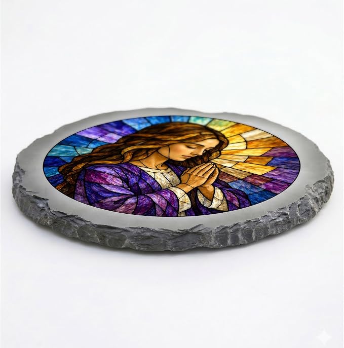 Magnolia Garden 10-Inch Praying Woman Stepping Stone - Image 3